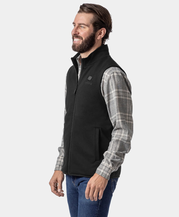 Ororo Men's Heated Fleece Vest (4 Heating Zones) | Ororo®