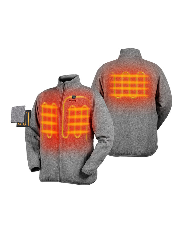 Ororo Men's Heated Full-Zip Fleece Jacket | Heated Jacket | Ororo®