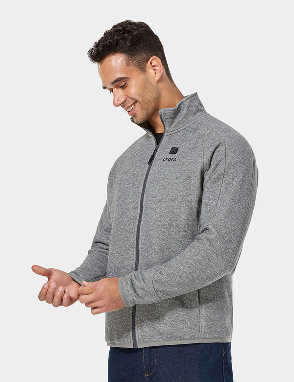 Ororo Men's Heated Full-Zip Fleece Jacket | Heated Jacket | Ororo®