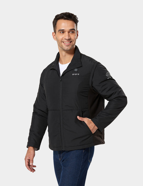 Ororo Men's Heated Golf Jacket | Zip-Off Sleeves | Ororo®