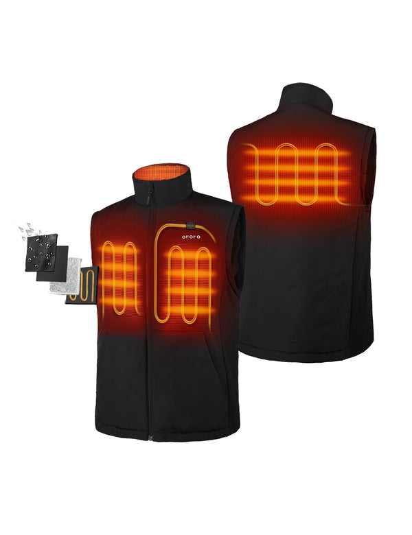 Ororo Men's Heated Golf Jacket | Zip-Off Sleeves | Ororo®