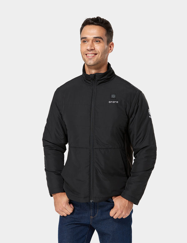 Ororo Men's Heated Golf Jacket | Zip-Off Sleeves | Ororo®