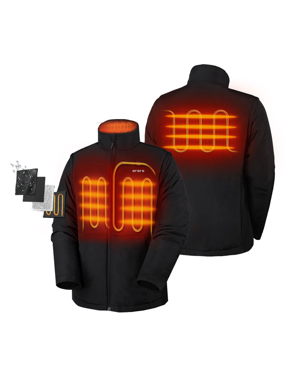 ororo Men's Heated Golf Jacket | Zip-Off Sleeves | ororo®