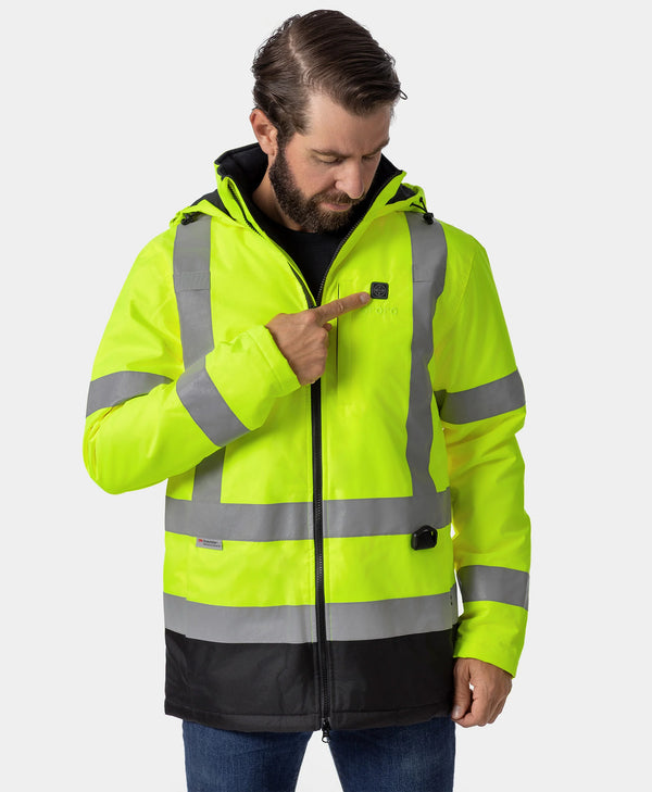 Ororo Men's Heated High-Visibility Jacket | Durable & Safe | Ororo®