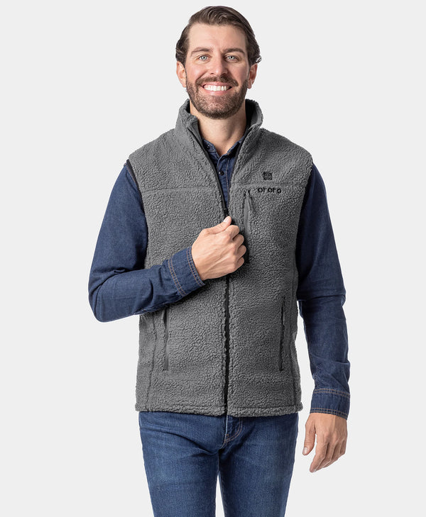 Ororo Men's Heated Recycled Fleece Vest | 4 Heat Zones | Ororo®