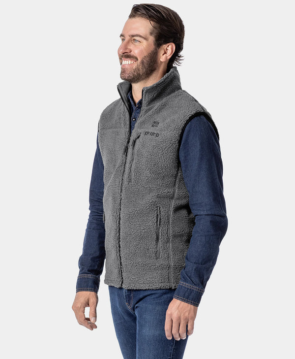 Ororo Men's Heated Recycled Fleece Vest | 4 Heat Zones | Ororo®