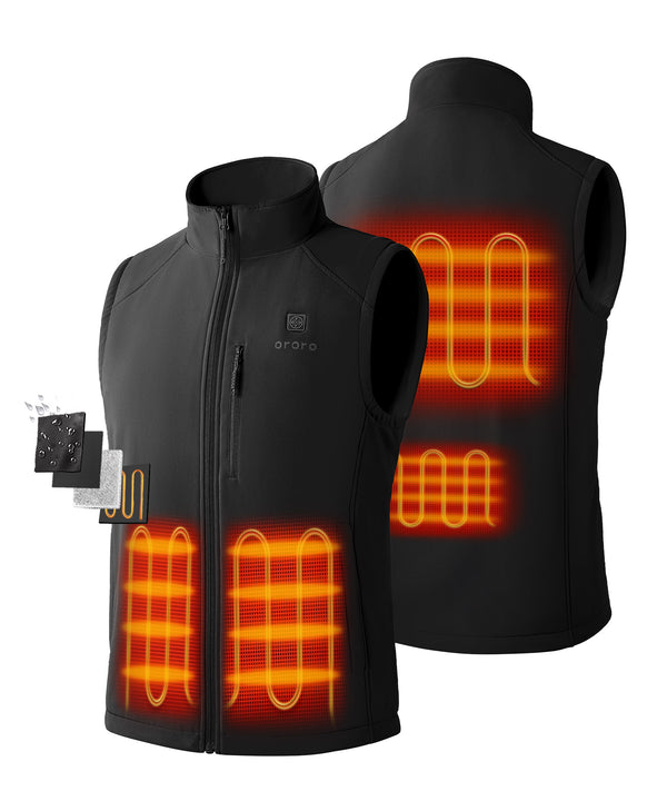 Ororo Men's Heated Softshell Vest | Lightweight & Water-Resistant | Ororo®