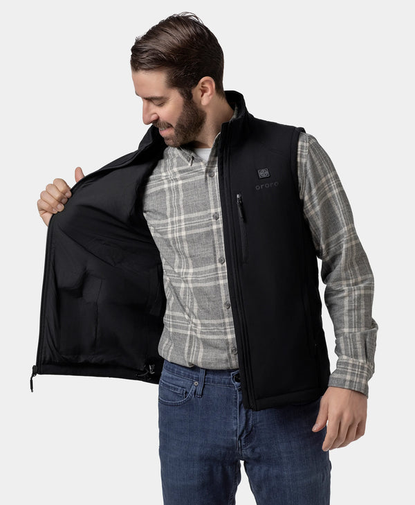 Ororo Men's Heated Softshell Vest | Lightweight & Water-Resistant | Ororo®