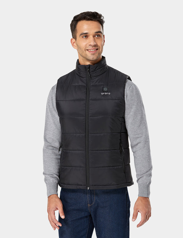 ororo Men's Heated Vest - Black | 10 Hours of Warmth | ororo®