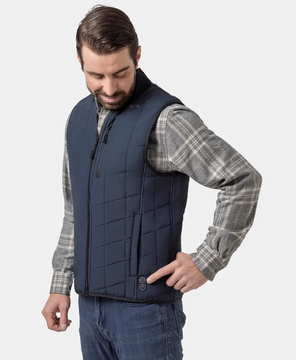 Ororo Men's Insulated Heated Bomber Vest | 5-Zone Warmth | Ororo®
