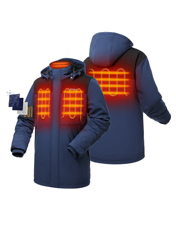 Ororo Men's Thermolite® Heated Parka | Battery Heated Thermal Jacket | ORORO