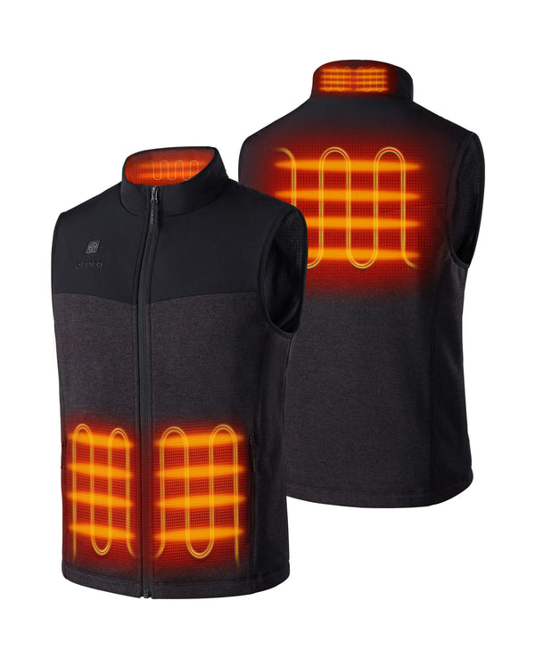Ororo (Open-box) Augusta Men's Heated Sweater Fleece Vest(Battery Set Not In