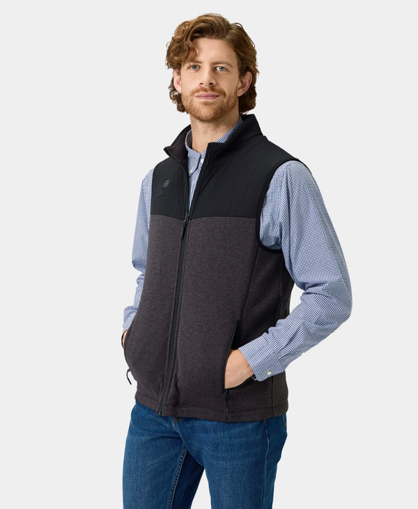 Ororo (Open-box) Augusta Men's Heated Sweater Fleece Vest(Battery Set Not In
