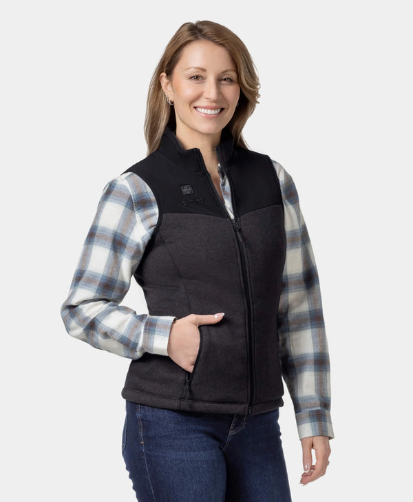 Ororo (Open-box) Augusta Women's Heated Sweater Fleece Vest(Battery Set Not