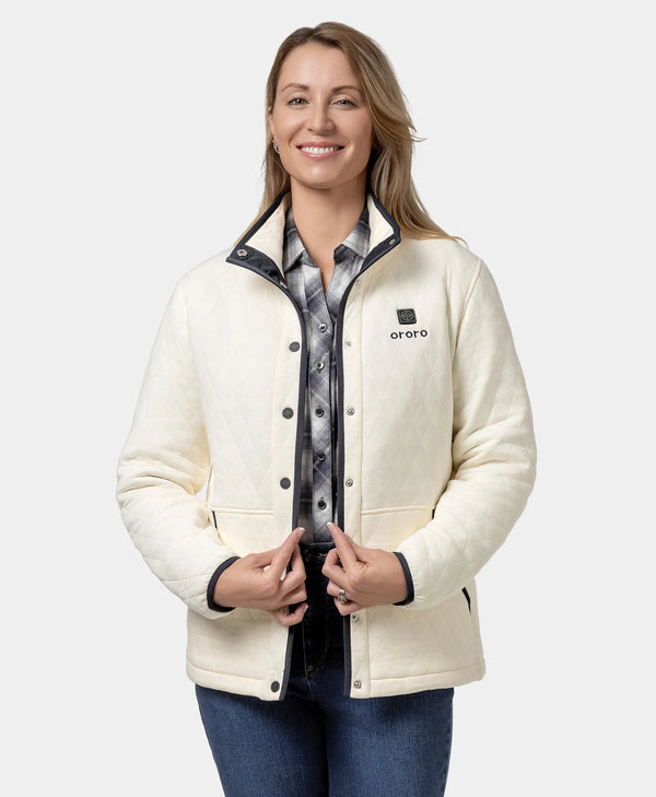Ororo (Open-box) Chalet Women's Heated Quilted Jacket(Battery Set Not Includ