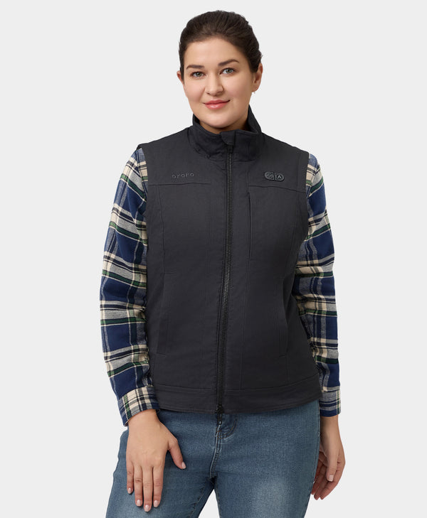 ororo (Open-box) Cheyenne Women's 5-Zone Dual-Control Heated Canvas Vest(Bat