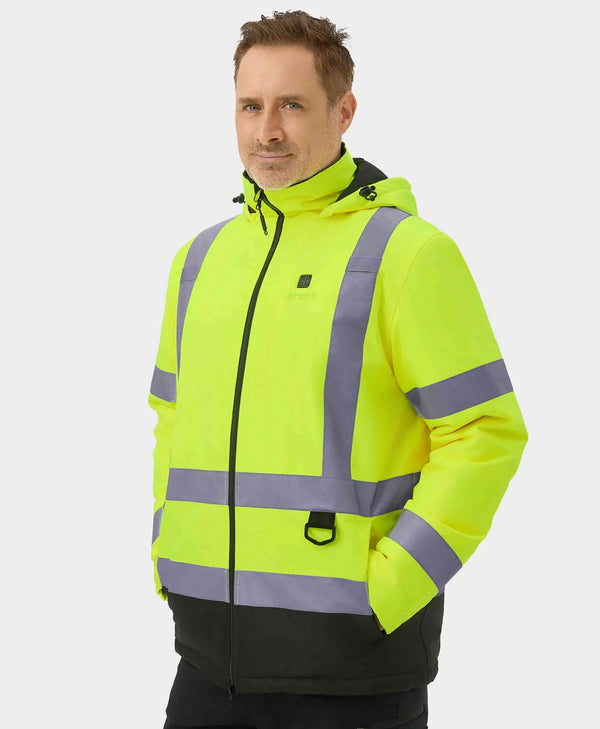 Ororo (Open-box) Flagstaff Men's Heated High-Visibility Jacket(Battery Set N