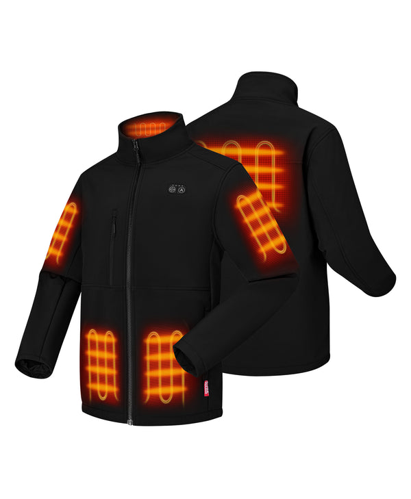 Ororo (Open-box) Maverick SureWarm® Men's 6-Zone Dual-Control Heated Softshe