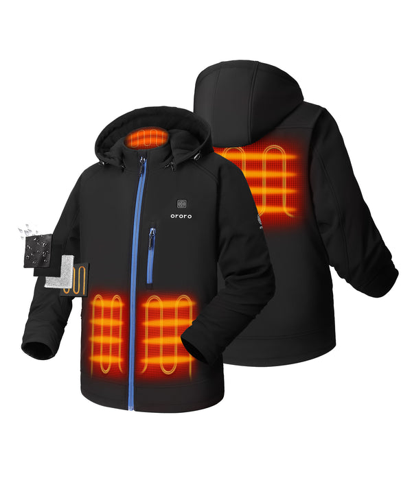ororo (Open-Box) Men's Classic Heated Jacket 2.0 with 4 Heating Zones (Batte