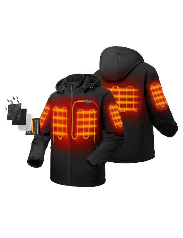 ororo (Open-box) Men's Dual Control Heated Jacket with 5 Heating Zones (Batt