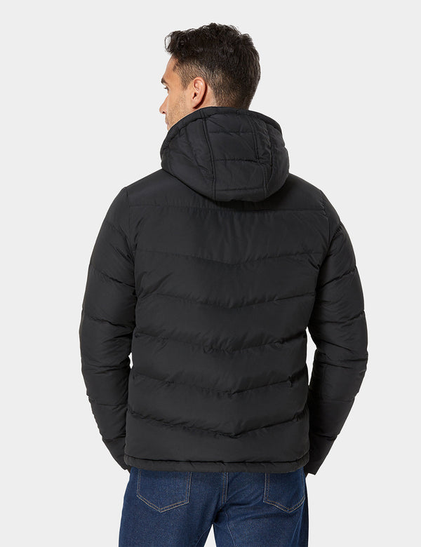 Ororo (Open-box) Men's Heated Down Jacket - Black (Battery Set Not Included)