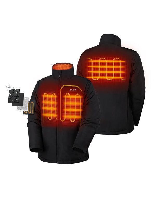 ororo (Open-box) Men's Heated Golf Jacket with Zip-off Sleeves (Battery Set