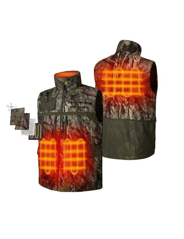 ororo (Open-box) Men's Heated Hunting Vest - Camouflage Mossy Oak® Country