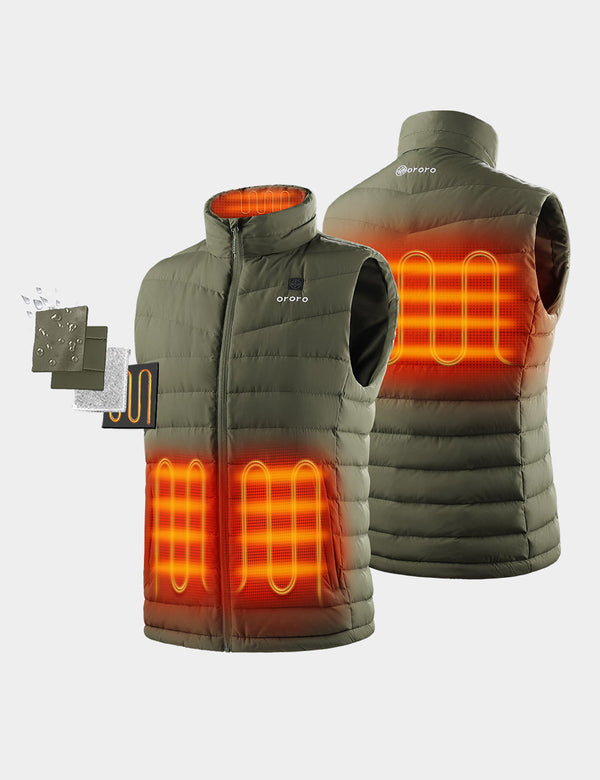 Ororo (Open-box) Men's Heated Lightweight Down Vest (Battery Set Not Include