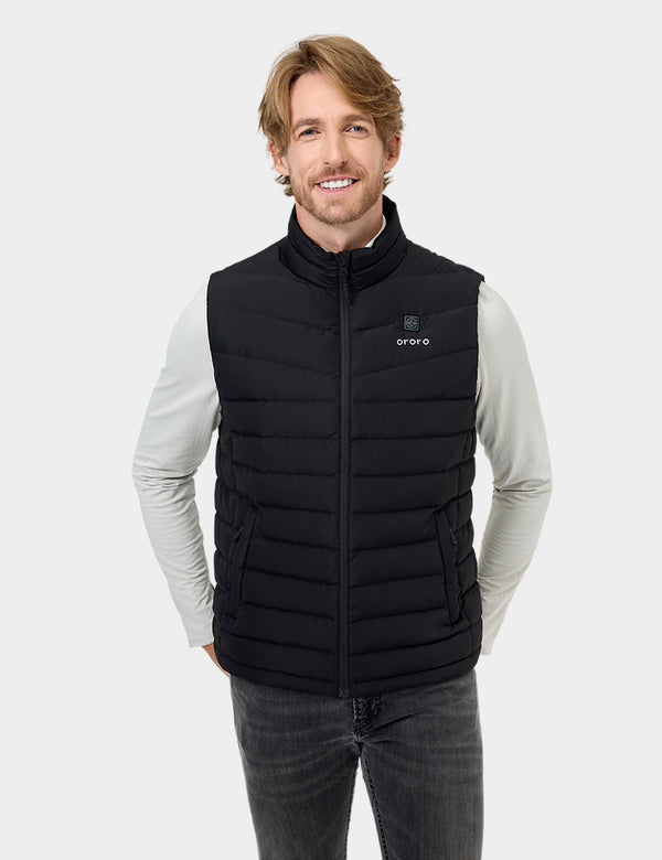 Ororo (Open-box)Men's Heated Lightweight Down Vest - Black | Ororo®