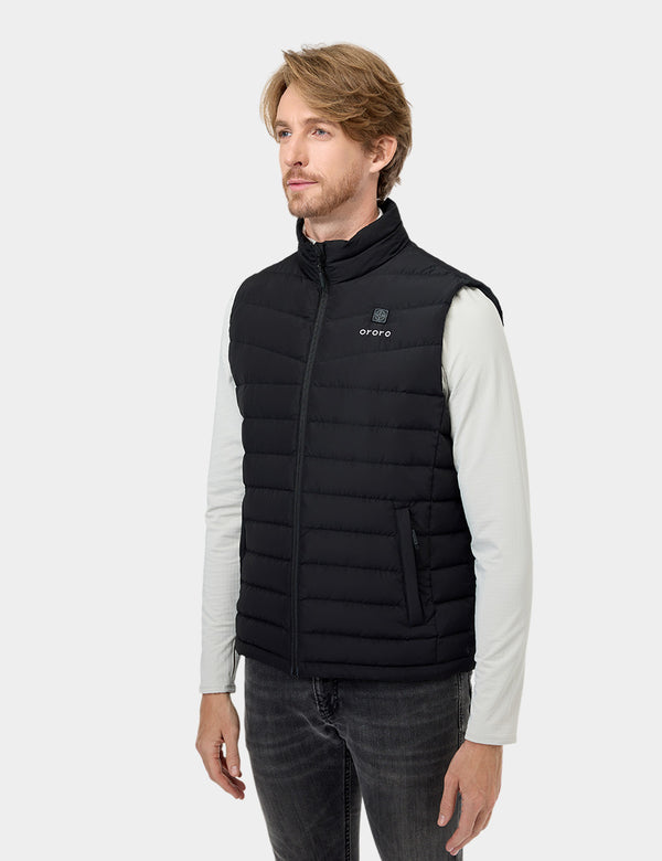 Ororo (Open-box)Men's Heated Lightweight Down Vest - Black | Ororo®