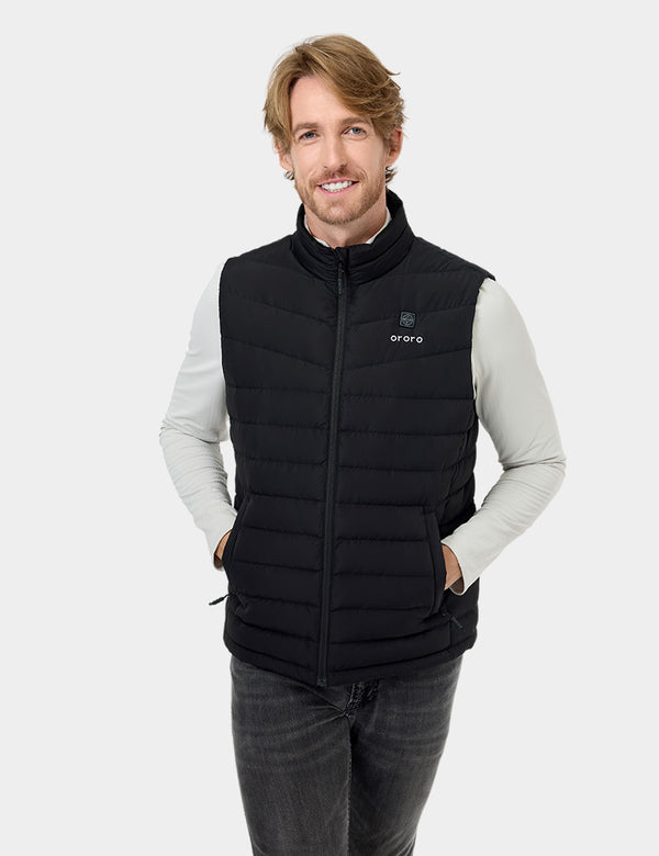Ororo (Open-box)Men's Heated Lightweight Down Vest - Black | Ororo®