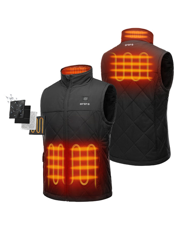 ororo (Open-box) Men's Heated Quilted Vest (Battery Set Not Included)
