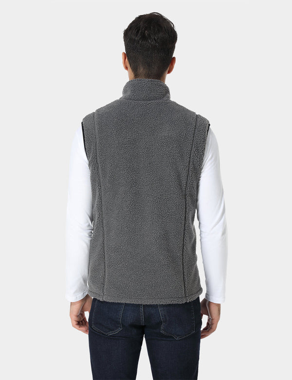Ororo (Open-box) Men's Heated Recycled Fleece Vest - Gray (Battery Set Not I