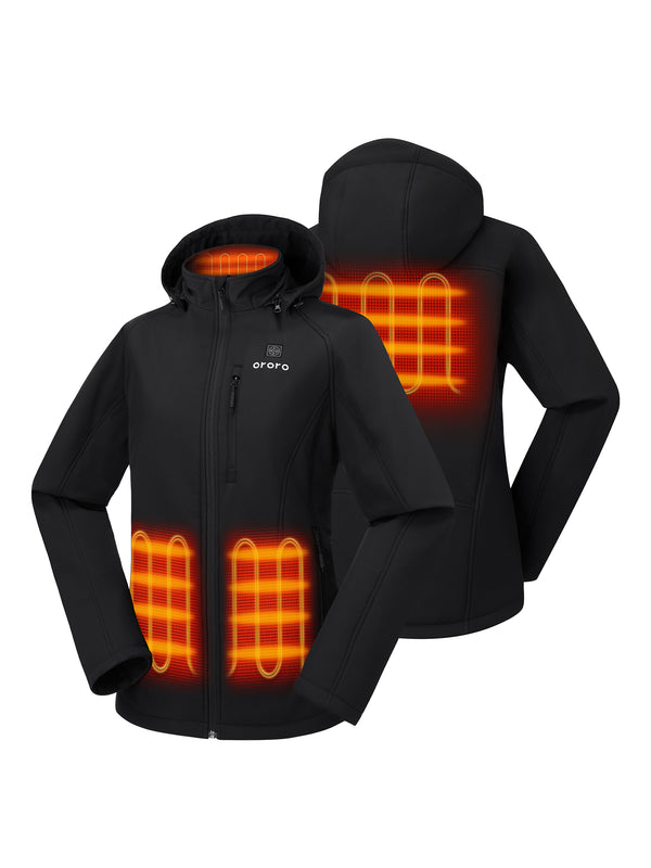 Ororo (Open-box) Paragon Women's Heated Jacket - Black(Battery Set Not Inclu