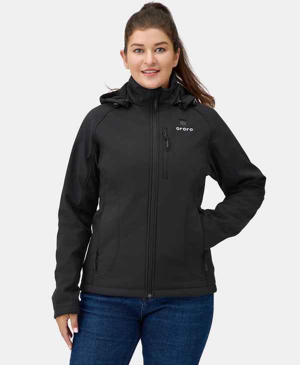 ororo (Open-box) Paragon Women's Heated Jacket - Black(Battery Set Not Inclu