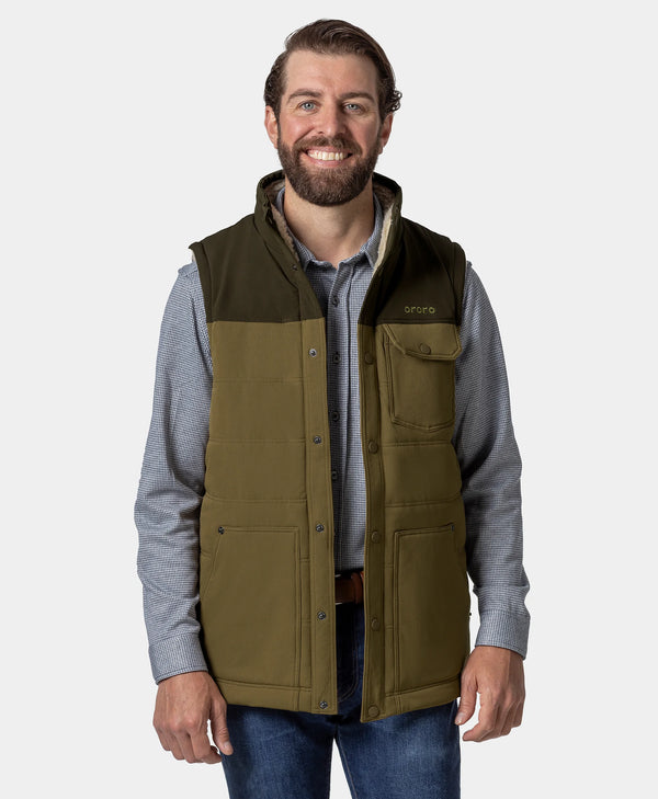 Ororo (Open-box) Sierra Men's Heated Sherpa Lined Vest (Battery Set Not Incl