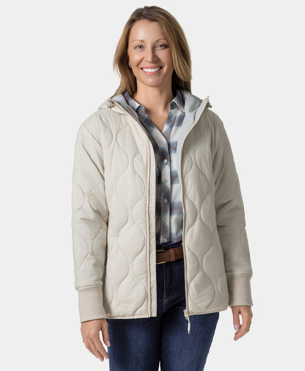Ororo (Open-box) Stargazer Women's Heated Quilted Hoodie Jacket(Battery Set