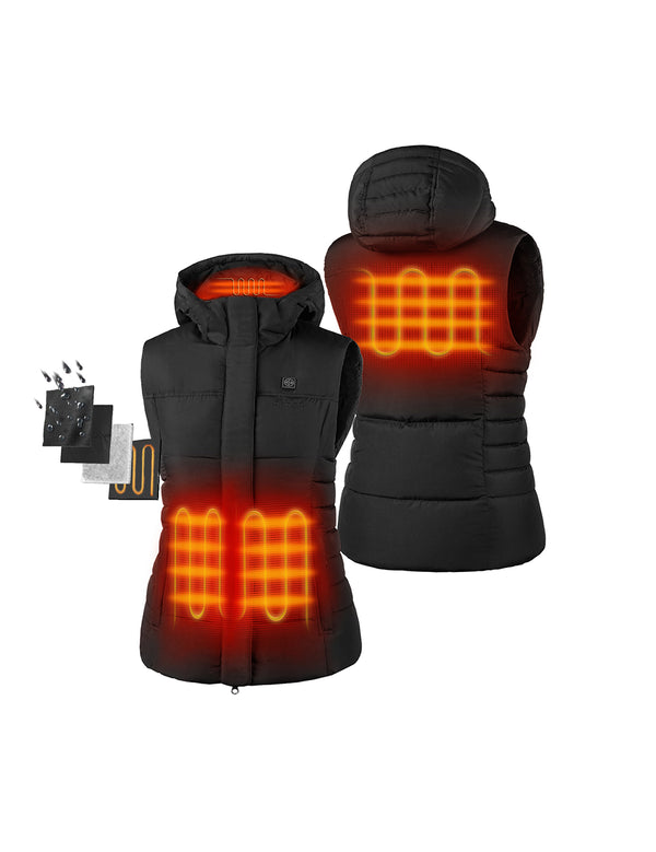 ororo (Open-box) Women's Heated Down Vest - Slim Fit (Battery Set Not Includ