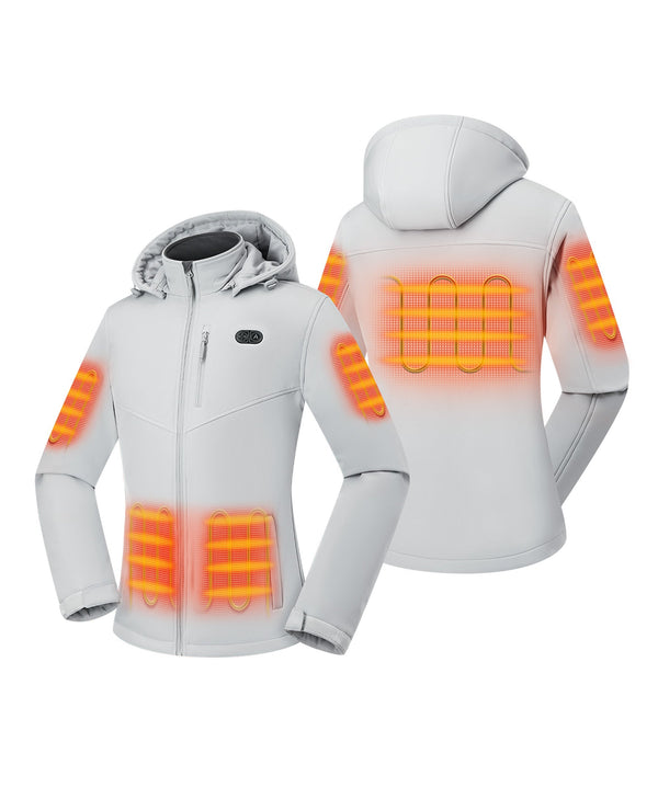 Ororo (Open-Box) Women's Heated Dual Control Jacket With 5 Heating Zones (Po