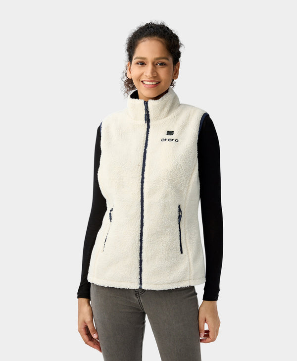 Ororo (Open-box) Women's Heated Recycled Fleece Vest (Battery Set Not Includ