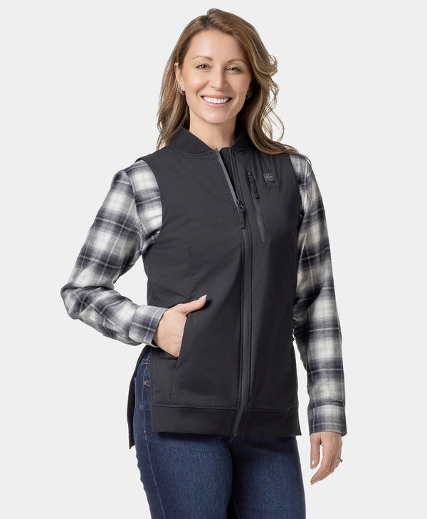 Ororo Heated Long Bomber Vest | Women's Vest | Ororo®