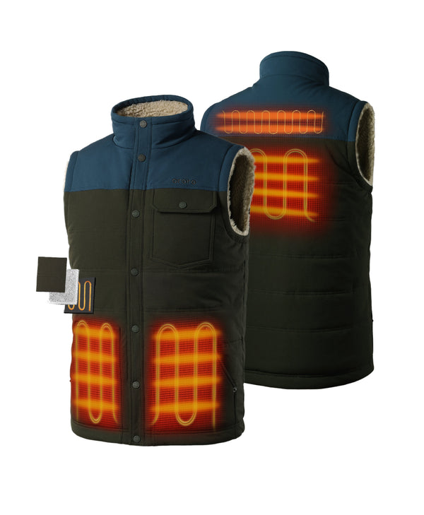 Ororo Heated Sherpa Lined Vest | Men's Vest | Ororo®