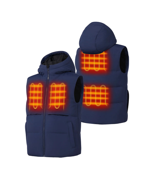 Ororo Kids' 4-Zone Hooded Heated Down Vest | Ororo