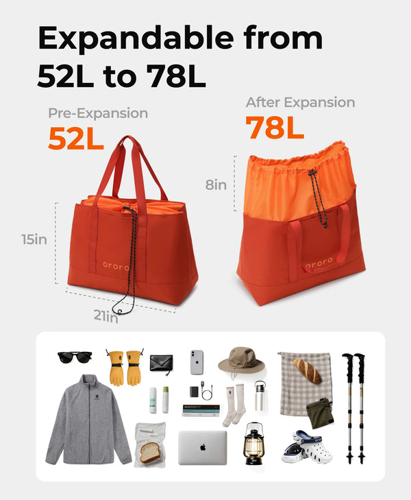 Ororo Redfern Camping Tote Bag | Ororo®