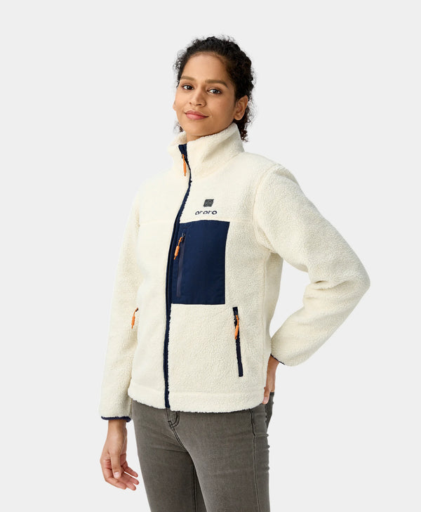 Ororo Women Heated Recycled Fleece Jacket | Ororo