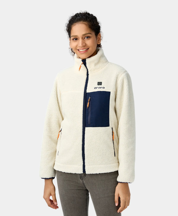 ororo Women Heated Recycled Fleece Jacket | ororo