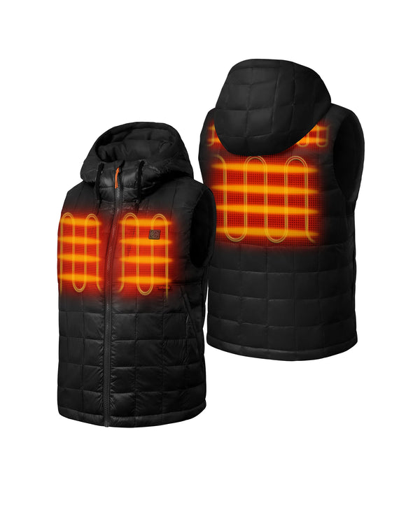 Ororo PuffLyte™ Women's Junior 4-Zone Hooded Heated Vest