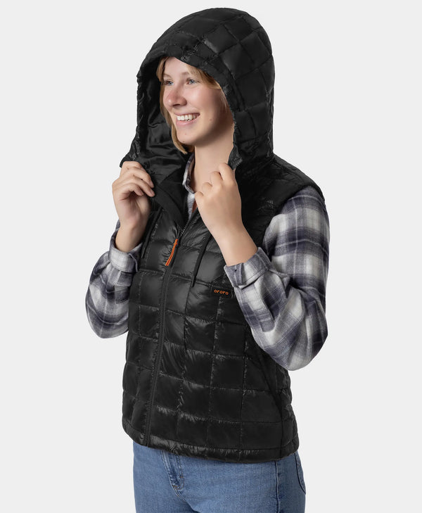 Ororo PuffLyte™ Women's Junior 4-Zone Hooded Heated Vest