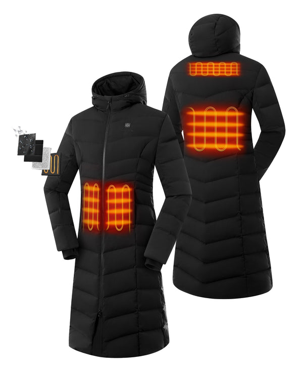 ororo "SOHO" Women's Heated Down Parka Jacket | Battery-Electric Heating (Apparel Only)