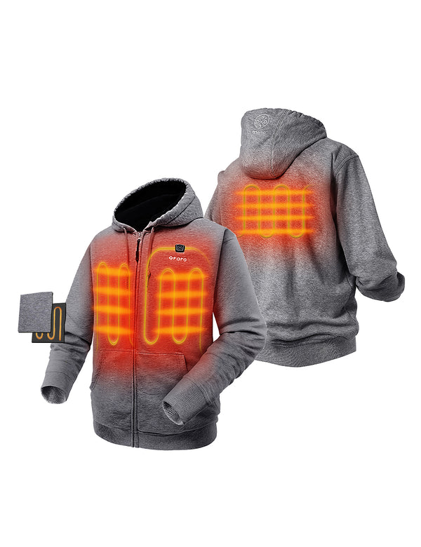 Ororo Unisex Heated Fleece Hoodie | Battery-Powered Warmth | Ororo®